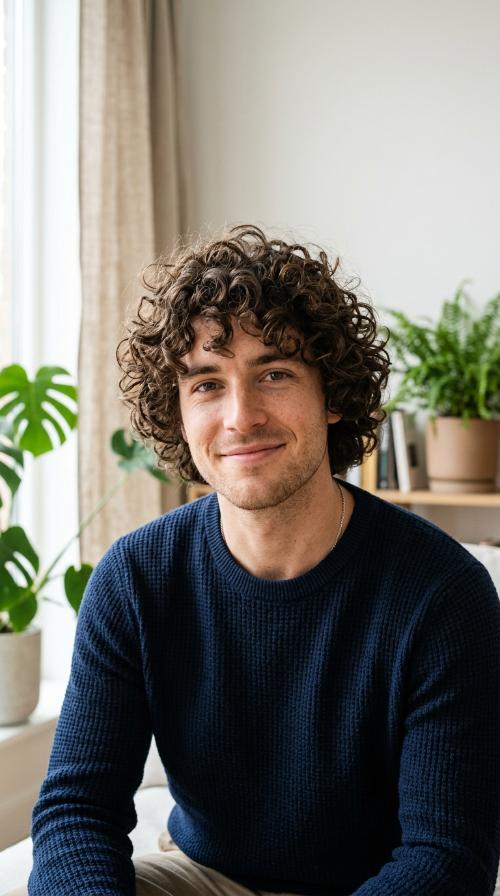 Messy Curly Mop Top