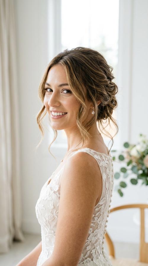 Messy French Twist with Tendrils
