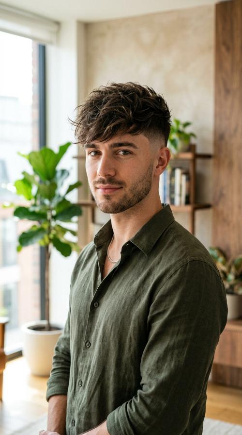 Messy Fringe with Undercut