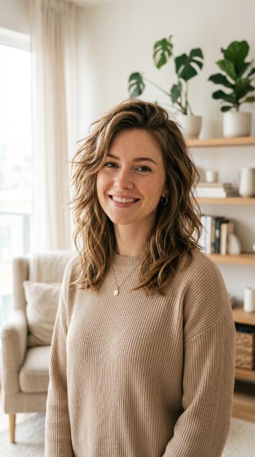 Messy Layered Collarbone Cut
