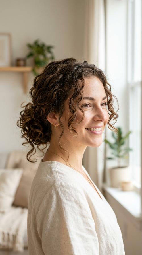 Messy Low Bun with Tendrils