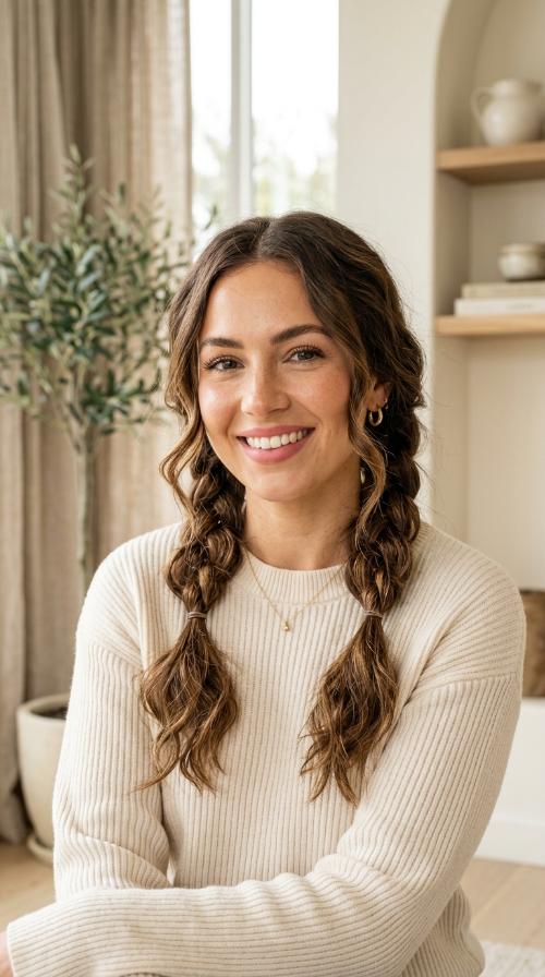 Messy Pigtail Braids