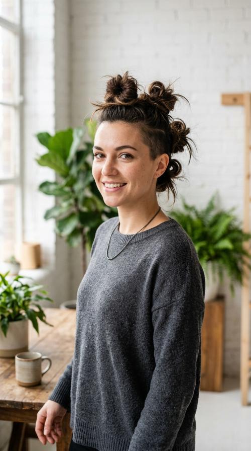 Messy Space Bun Mohawk