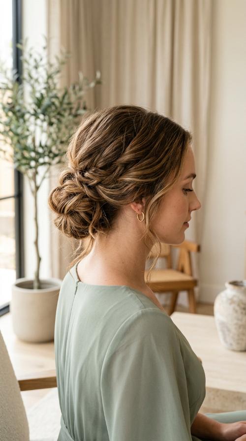 Messy Textured Low Bun