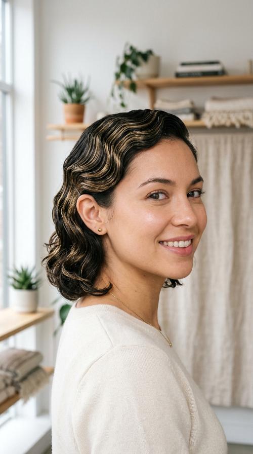 Metallic Accent Waves