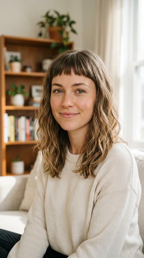 Micro-Bangs with Textured Waves