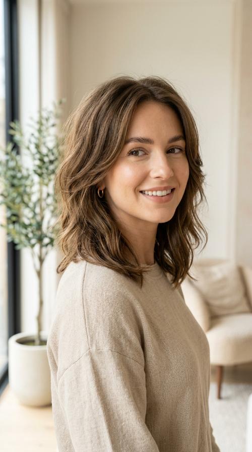 Mid-Length Cut with Internal Layers