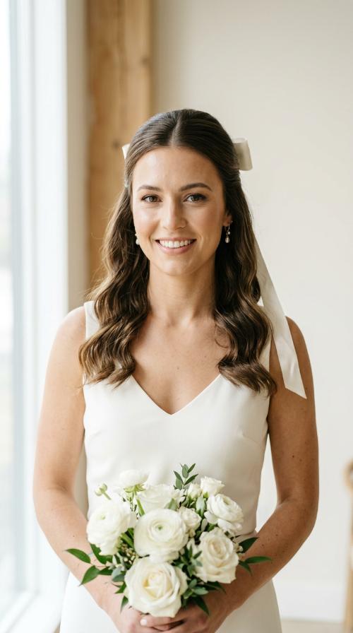Minimalist Half-Tuck with Satin Ribbon
