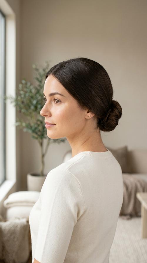 Minimalist Low Chignon