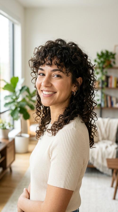Modern Mullet for Curls