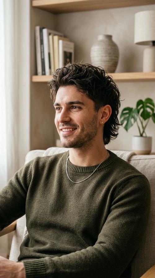 Modern Mullet with Texture