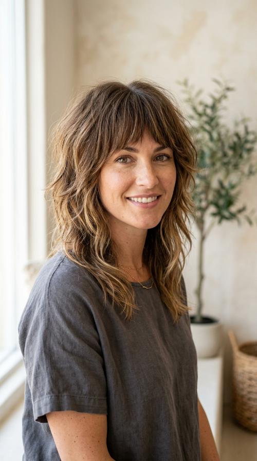 Modern Shag with Bangs