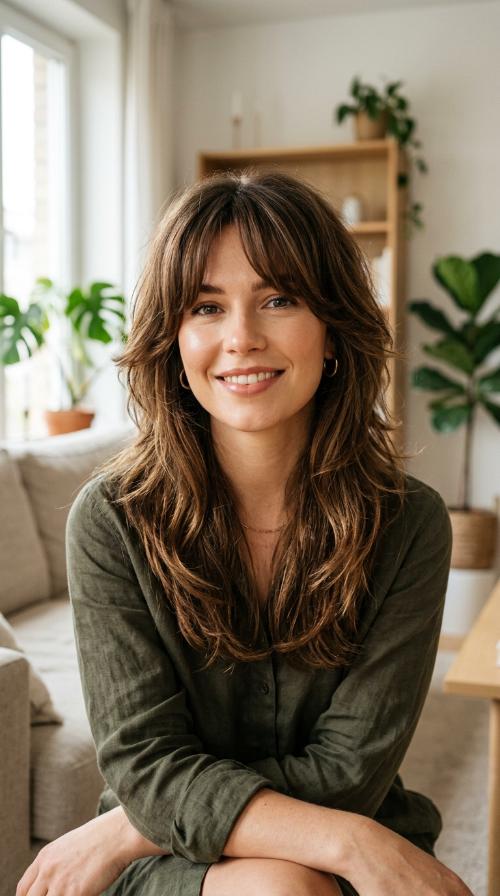 Modern Shag with Curtain Bangs