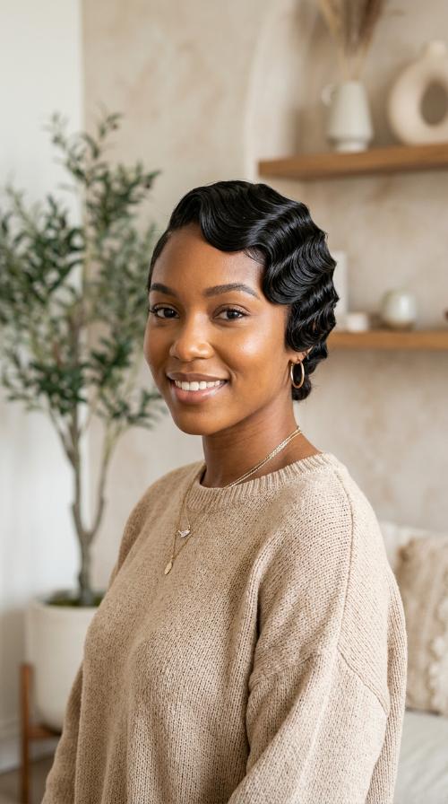 Modern Tapered Finger Waves