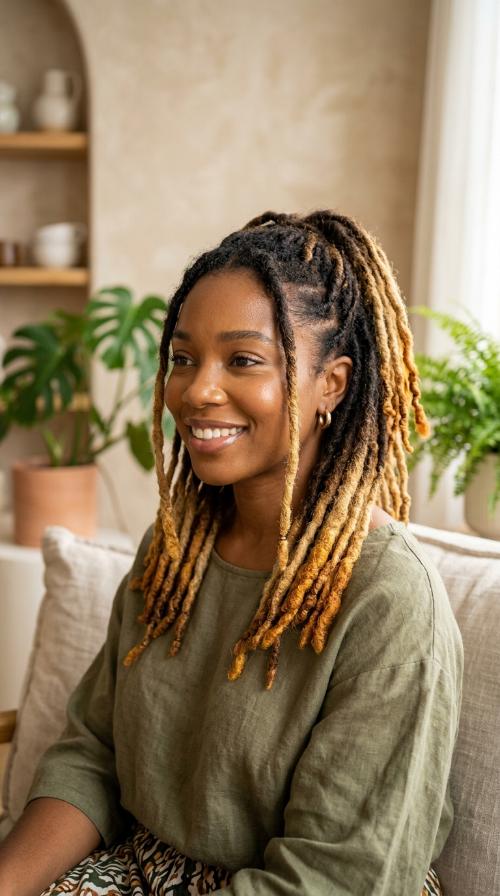 Ombre Colored Loc Tips
