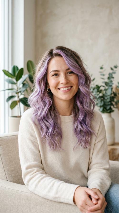 Pastel Lavender Highlights