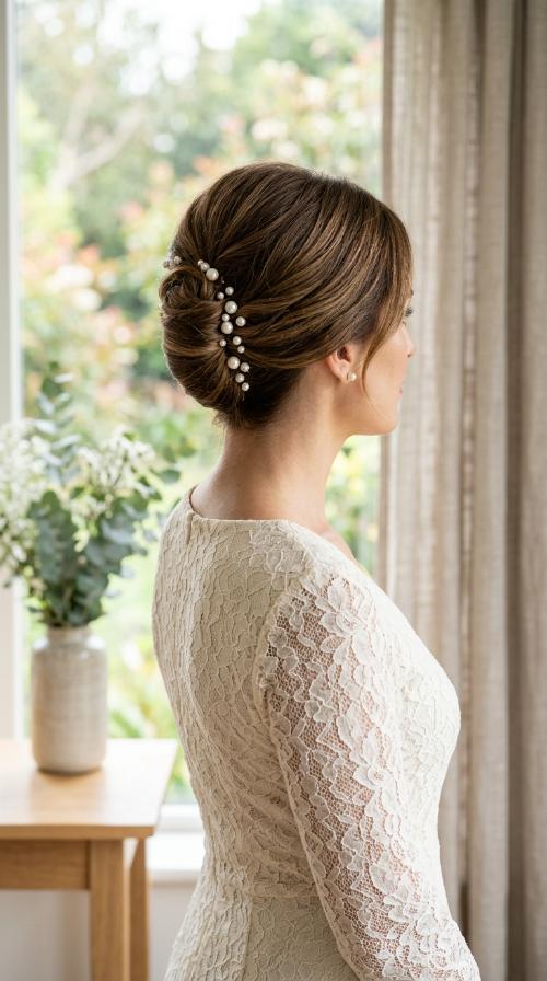 Pearl-Accented French Twist