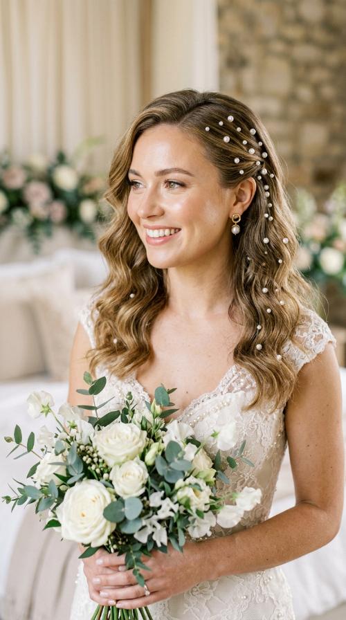 Pearl-Adorned Loose Waves
