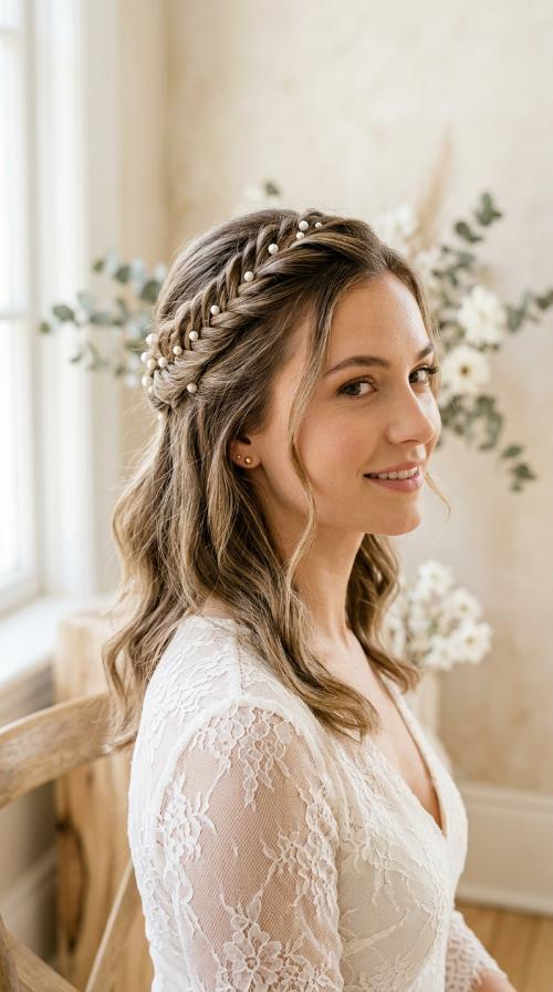 Pearl-Pinned Fishtail Mix