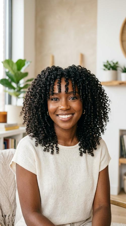 Perm Rod Set on Natural Hair