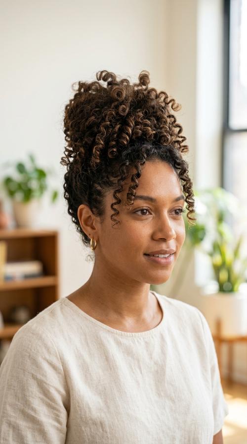 Pineapple-Inspired Updo
