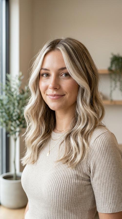 Platinum Blonde Chunky Highlights