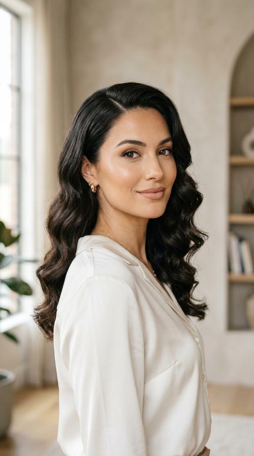Polished Hollywood Glamour Waves