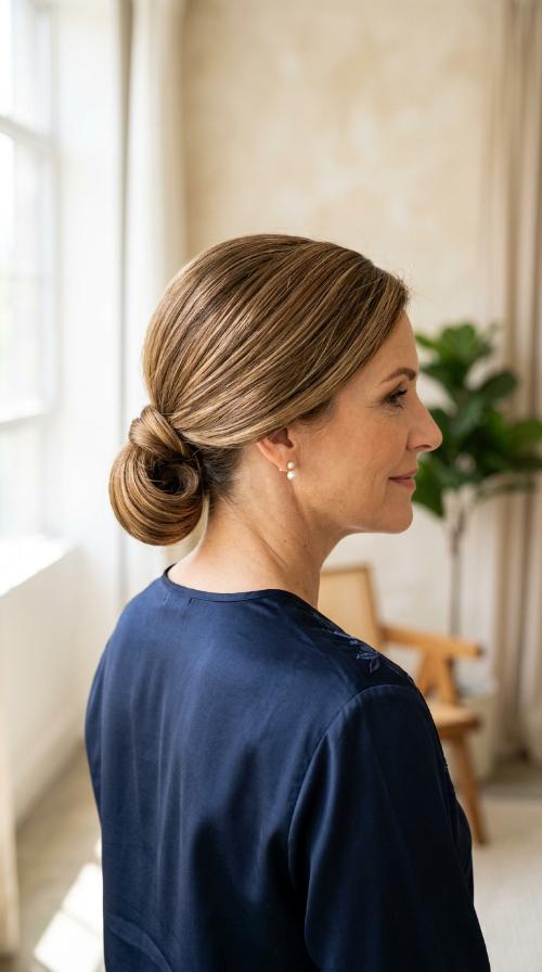 Polished Low Ponytail Bun