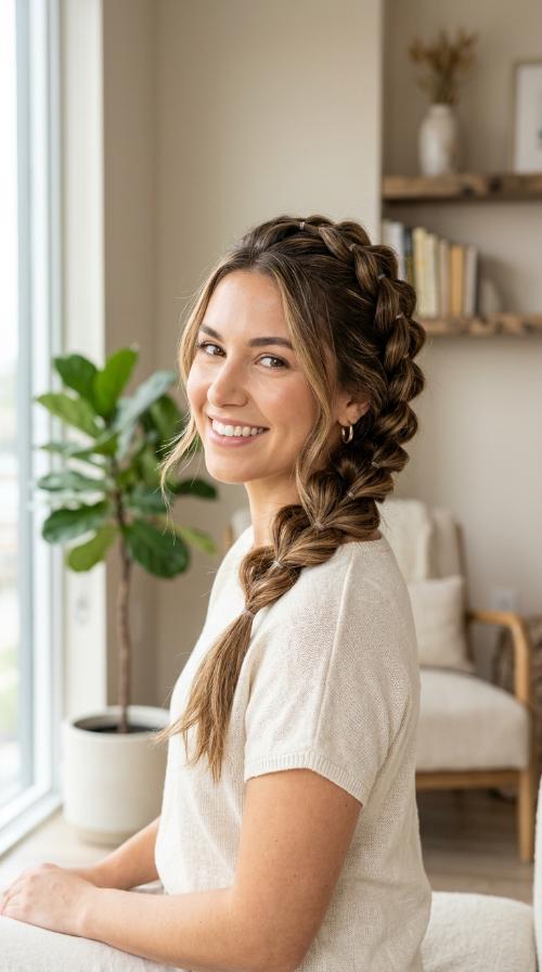 Pull-Through Braid for Volume