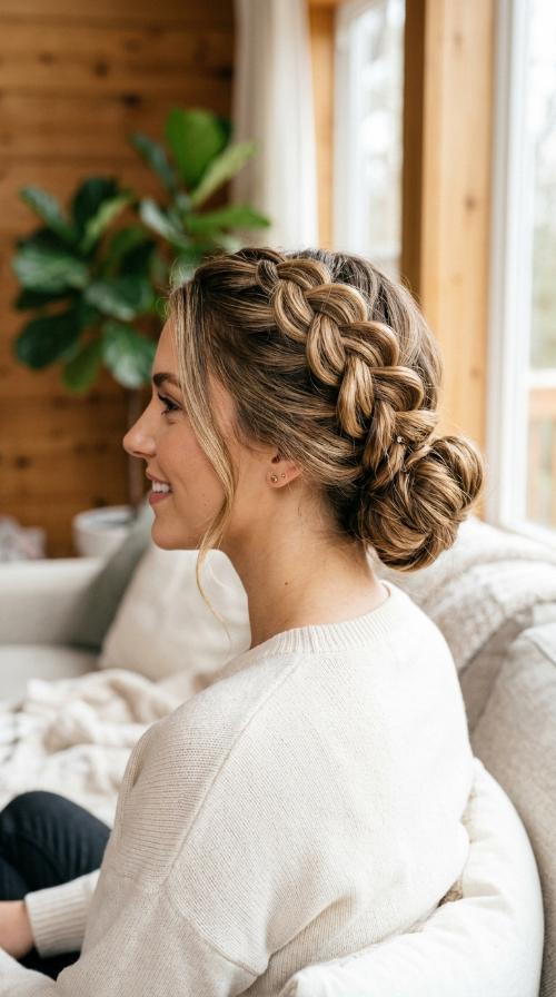 Pull-Through Braid Updo