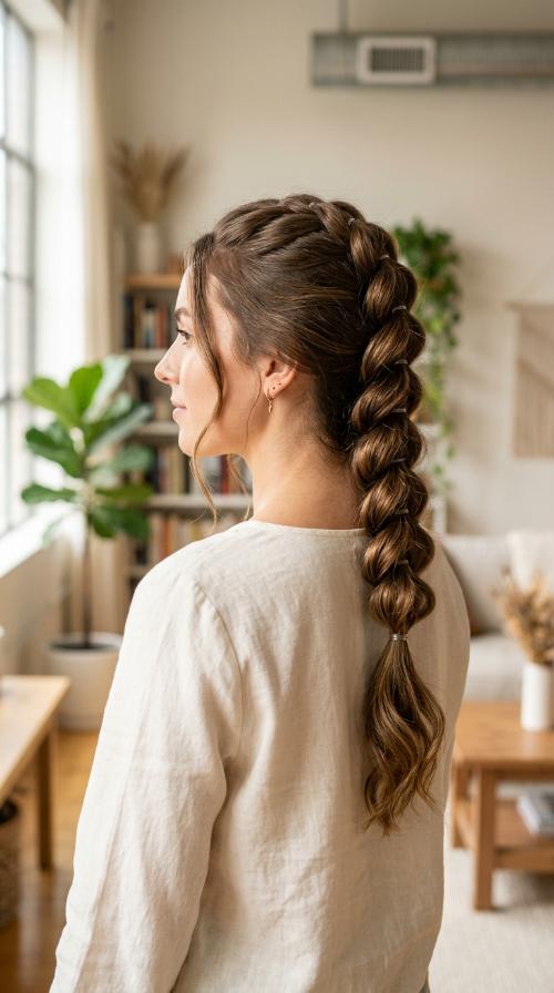 Pull-Through Faux Braid