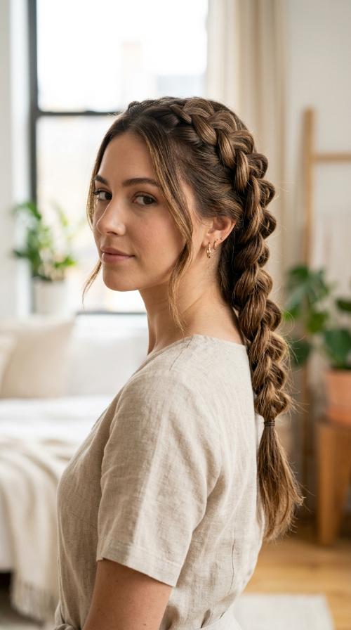 Pull-Through Faux Braid