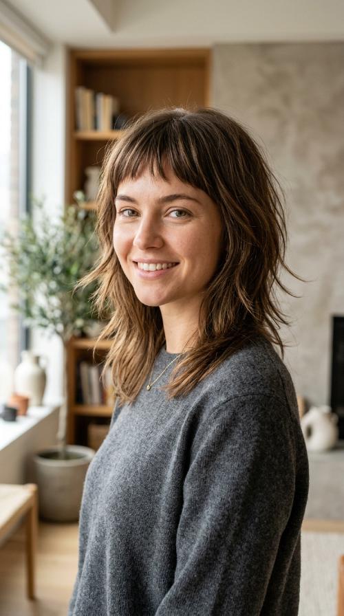 Razored Cut with Micro-Bangs