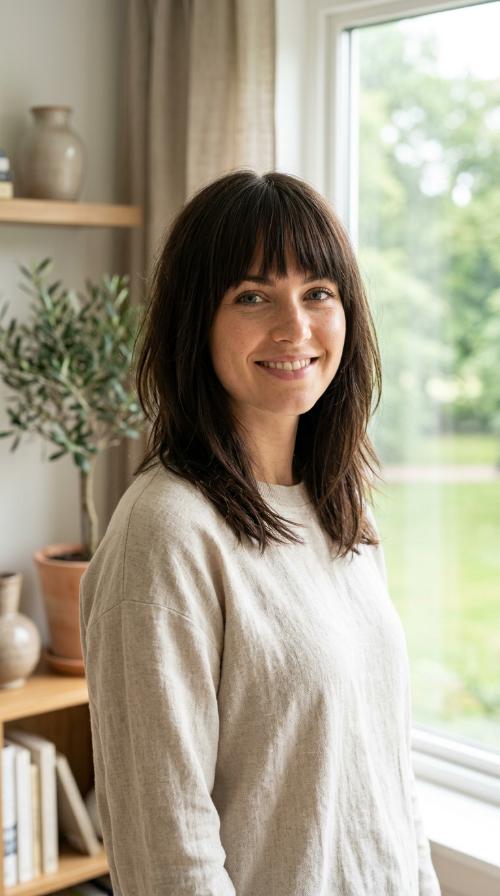 Razored Mid-Length with Straight Fringe