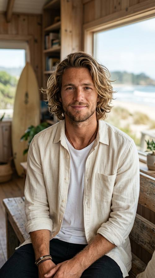 Relaxed Surfer Hair