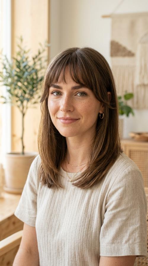 Retro Bottleneck Bangs and Face-Framing Strands