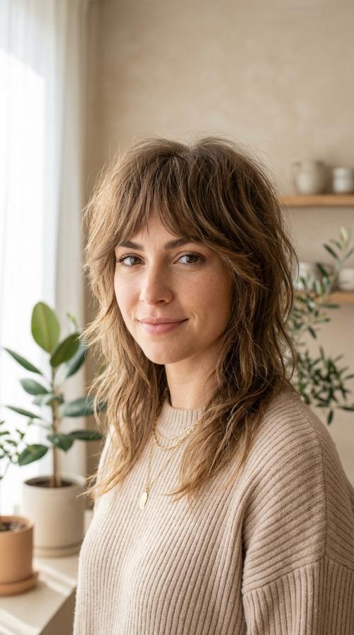 Retro Wolf Cut for Fine Hair
