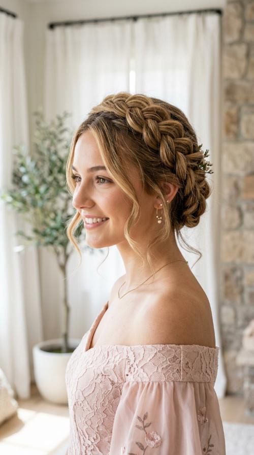 Romantic Dutch Braid Crown