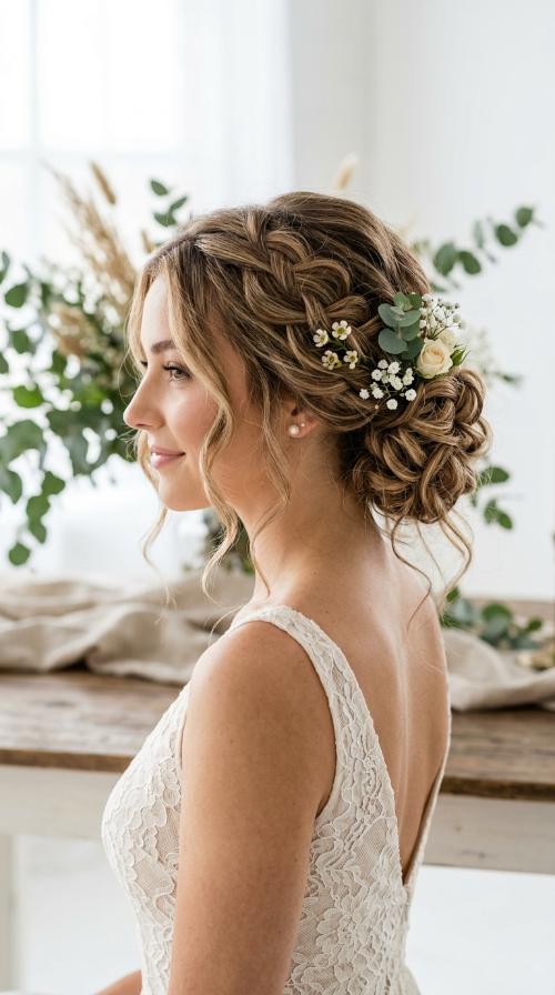 Romantic Messy Braided Bun
