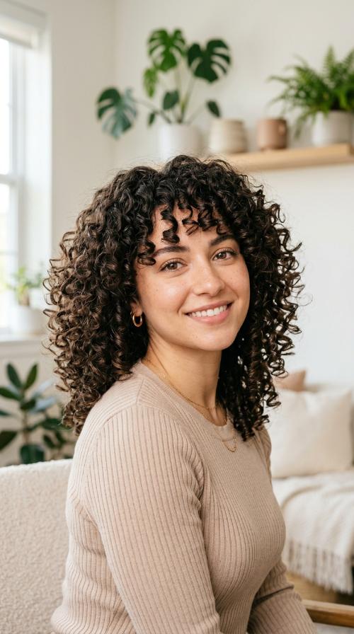 Rounded Curly Cut