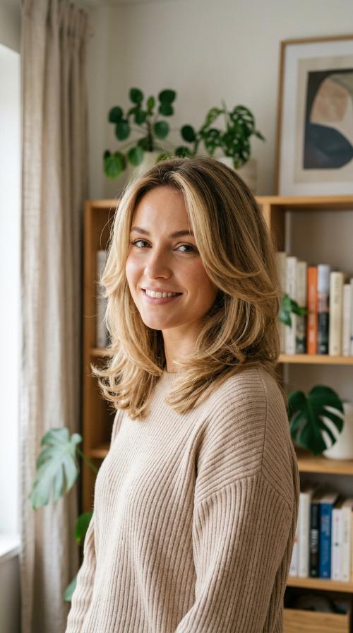 Rounded Layers for Fine Hair