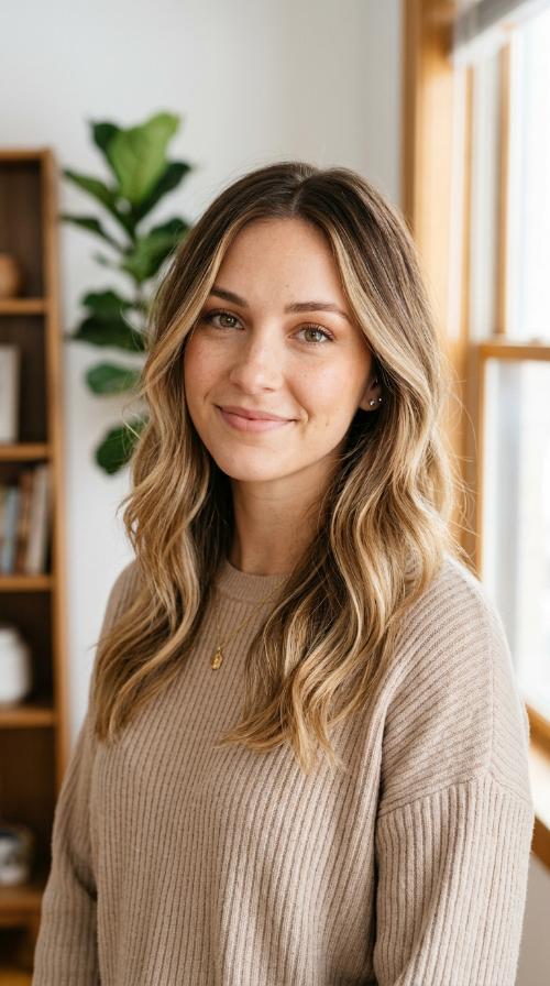 Sandy Blonde Ombre on Medium Brown