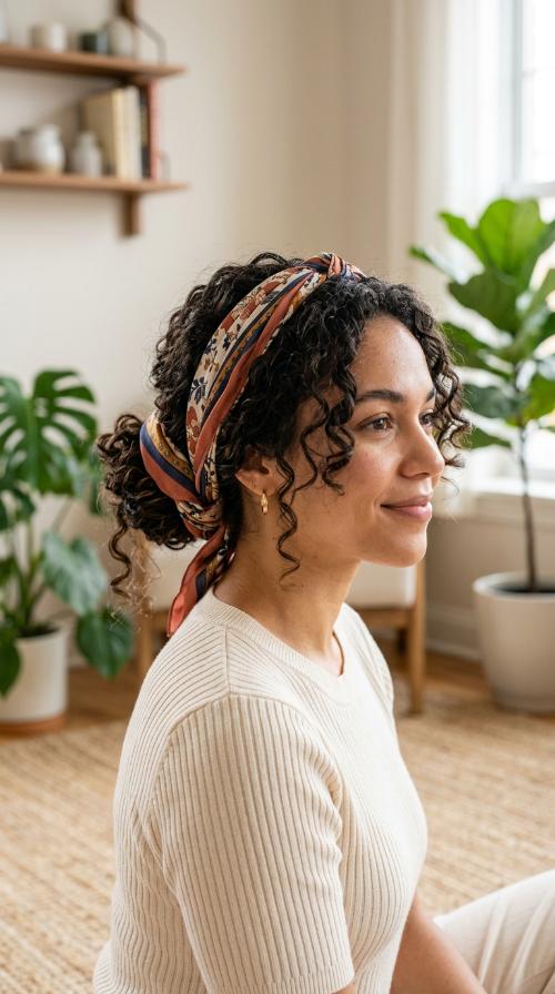 Scarf-Wrapped Chignon