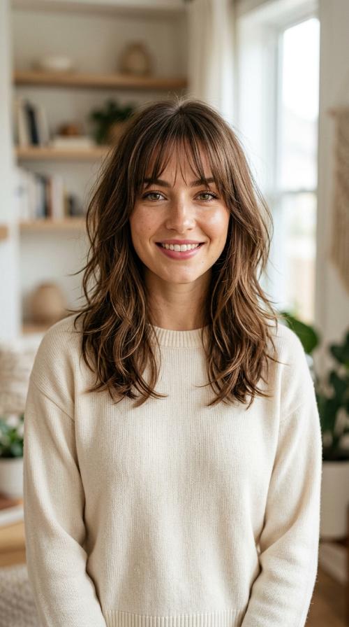 See-Through Bangs with Soft Layers