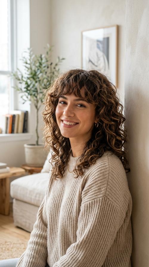 Shag Perm with Bangs