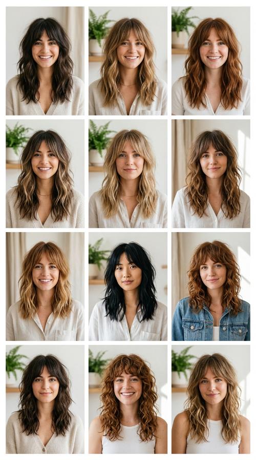 Shaggy Cut with Curtain Bangs