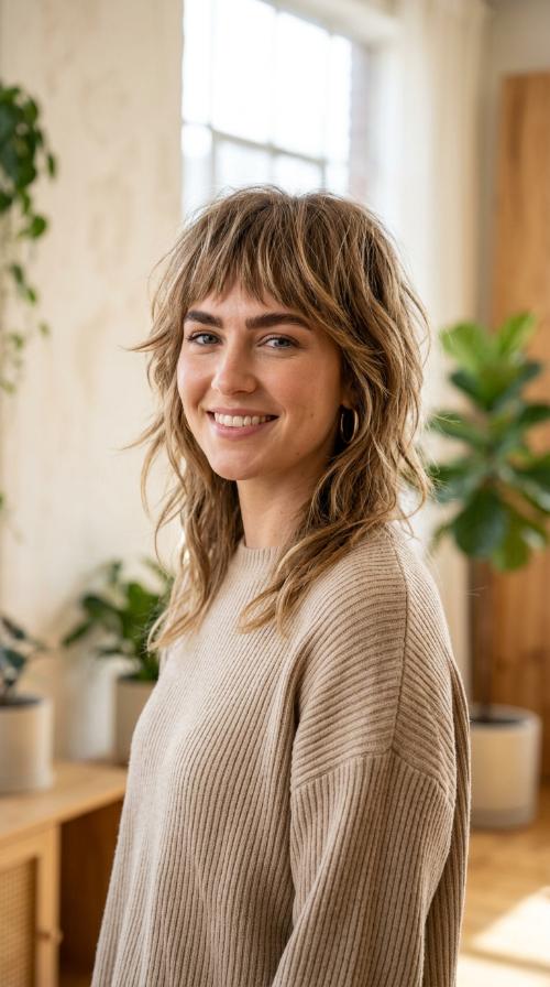 Shaggy Layers with Bangs