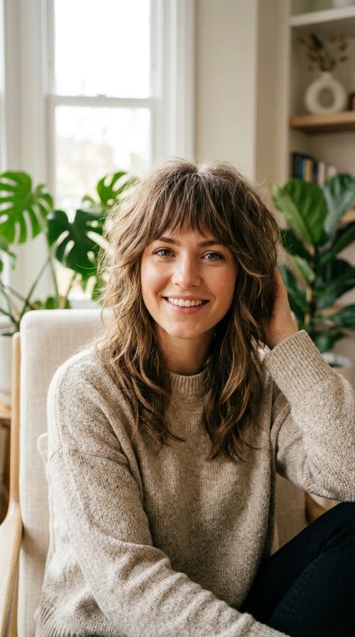 Shaggy Layers with Bangs
