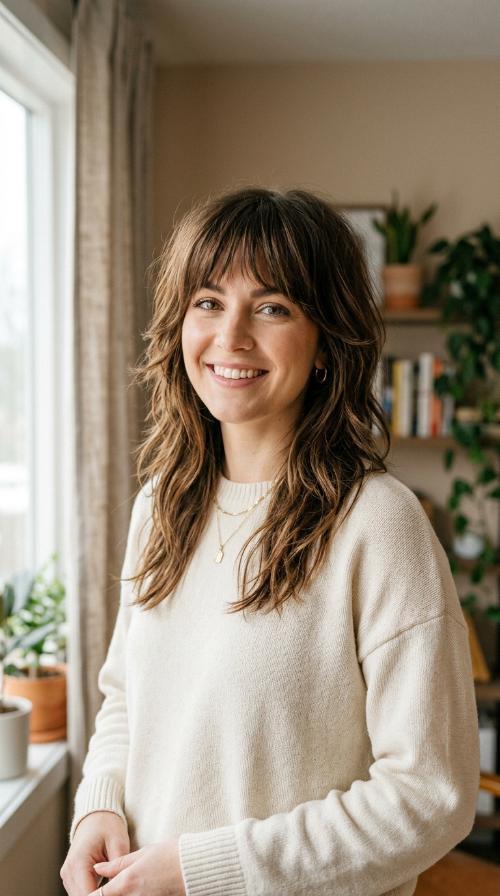 Shaggy Layers with Bangs