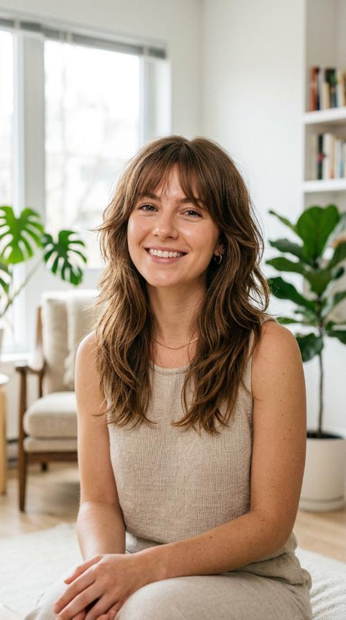 Shaggy Layers with Wispy Bangs